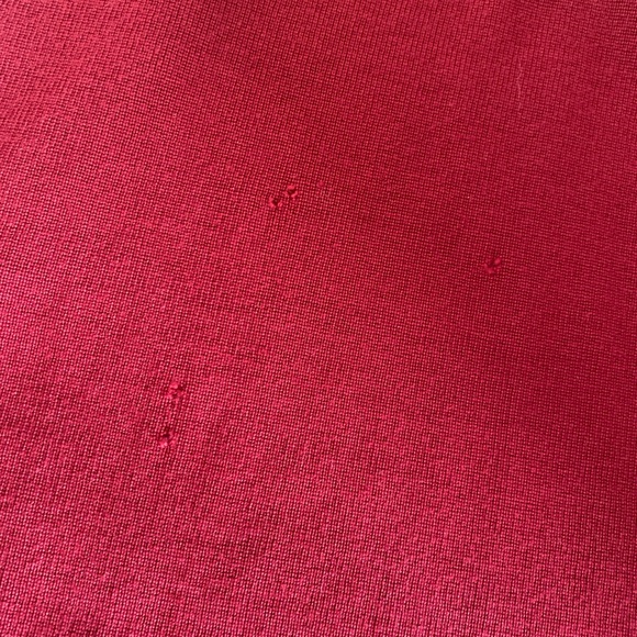 Red Leather Wool Vest - Picture 4 of 4